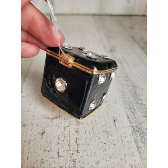 Kalifano black dice die jewelry trinket box collectible decor - Picture 4 of 8